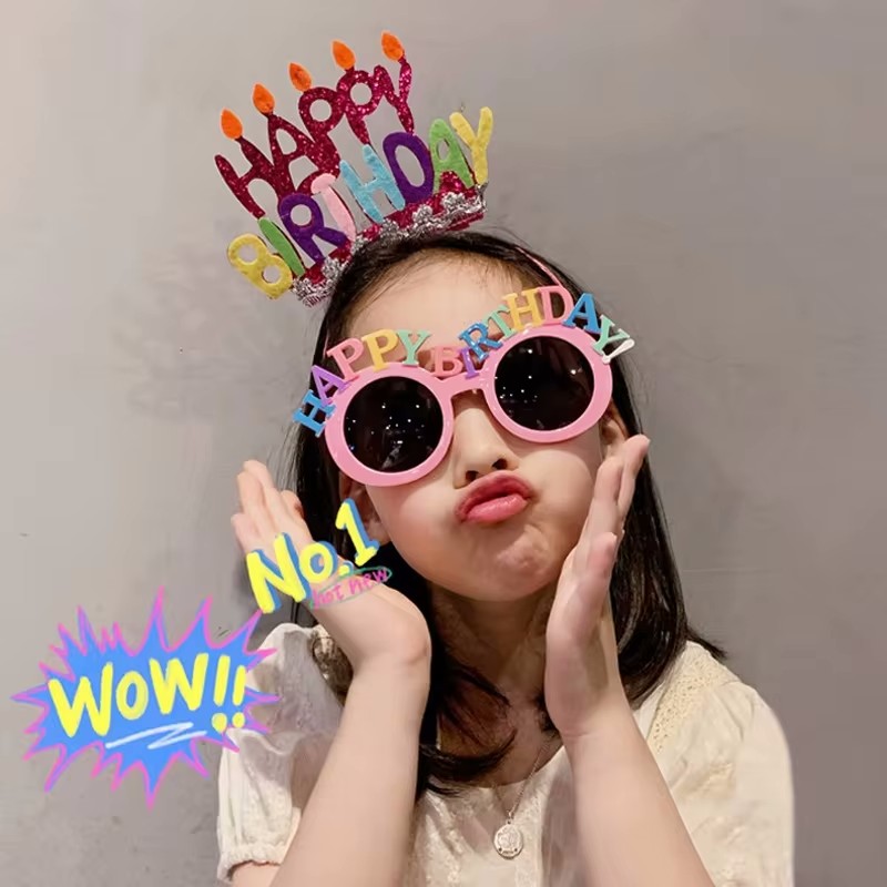 Science Of Happiness - Birthday Party Props Happy Birthday Glasses