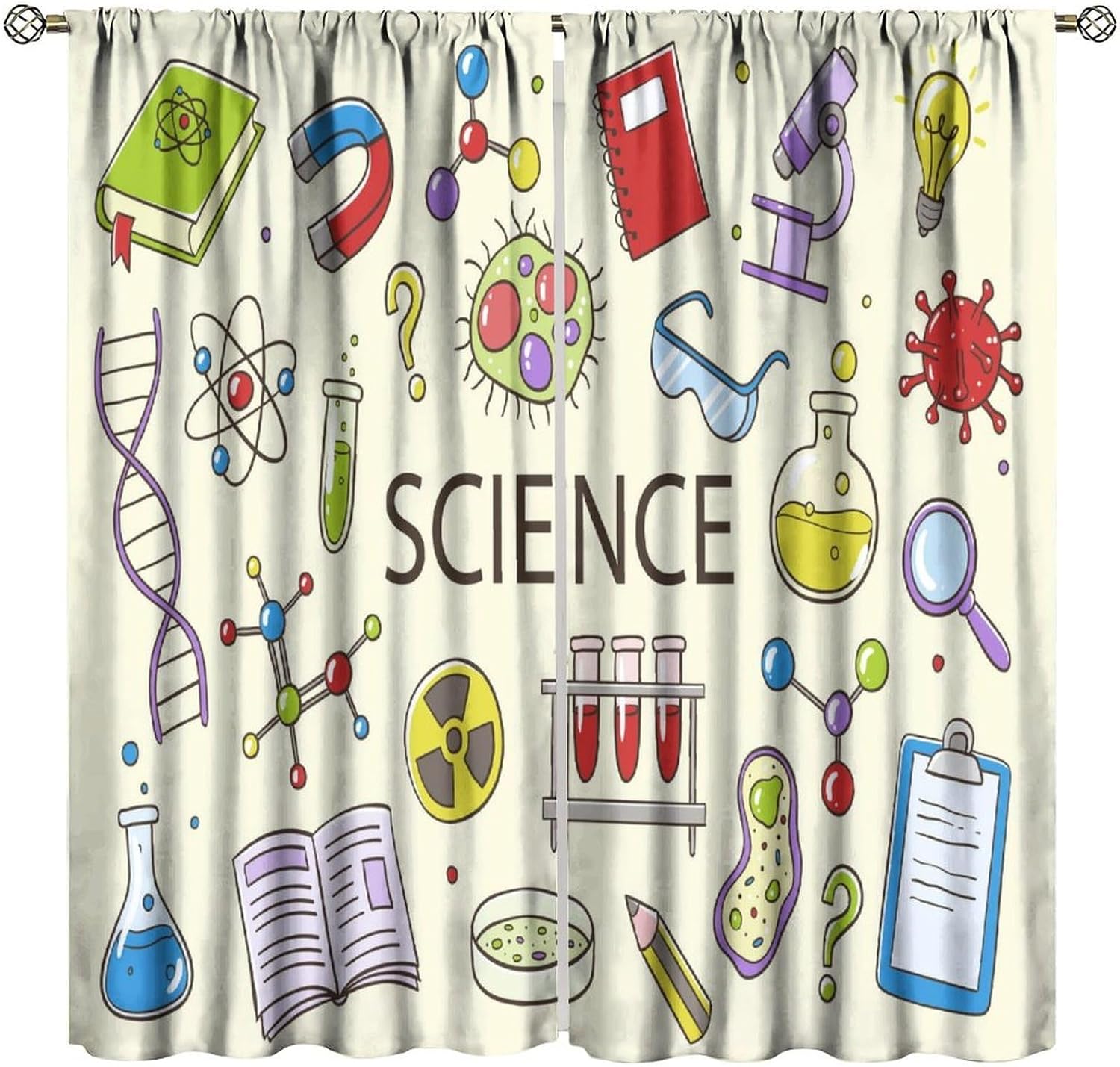 Science Nursery - Science Curtain Educational STEM Classroom Decor