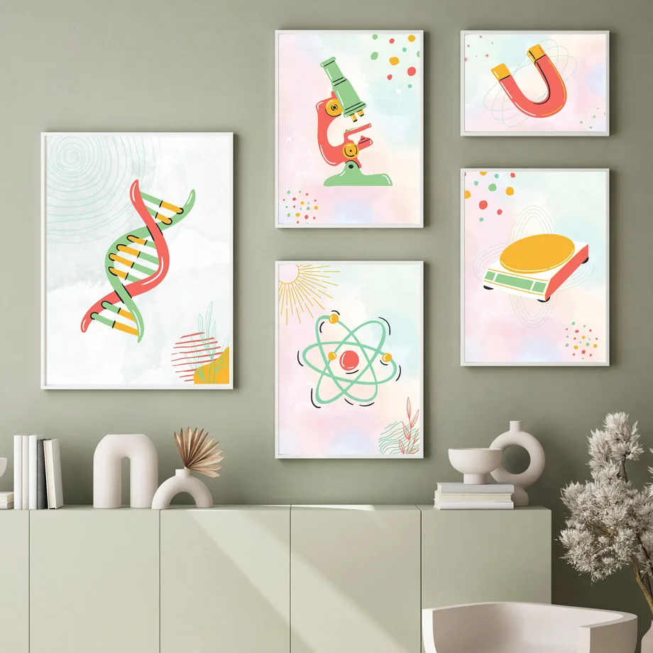 1pc frameless Canvas Painting  - Science Nursery recension och pris