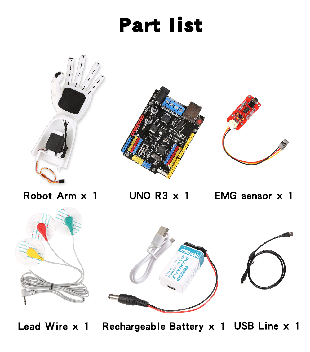 EMG Sensor Robotic Arm Electri - Science Robotics recension och pris