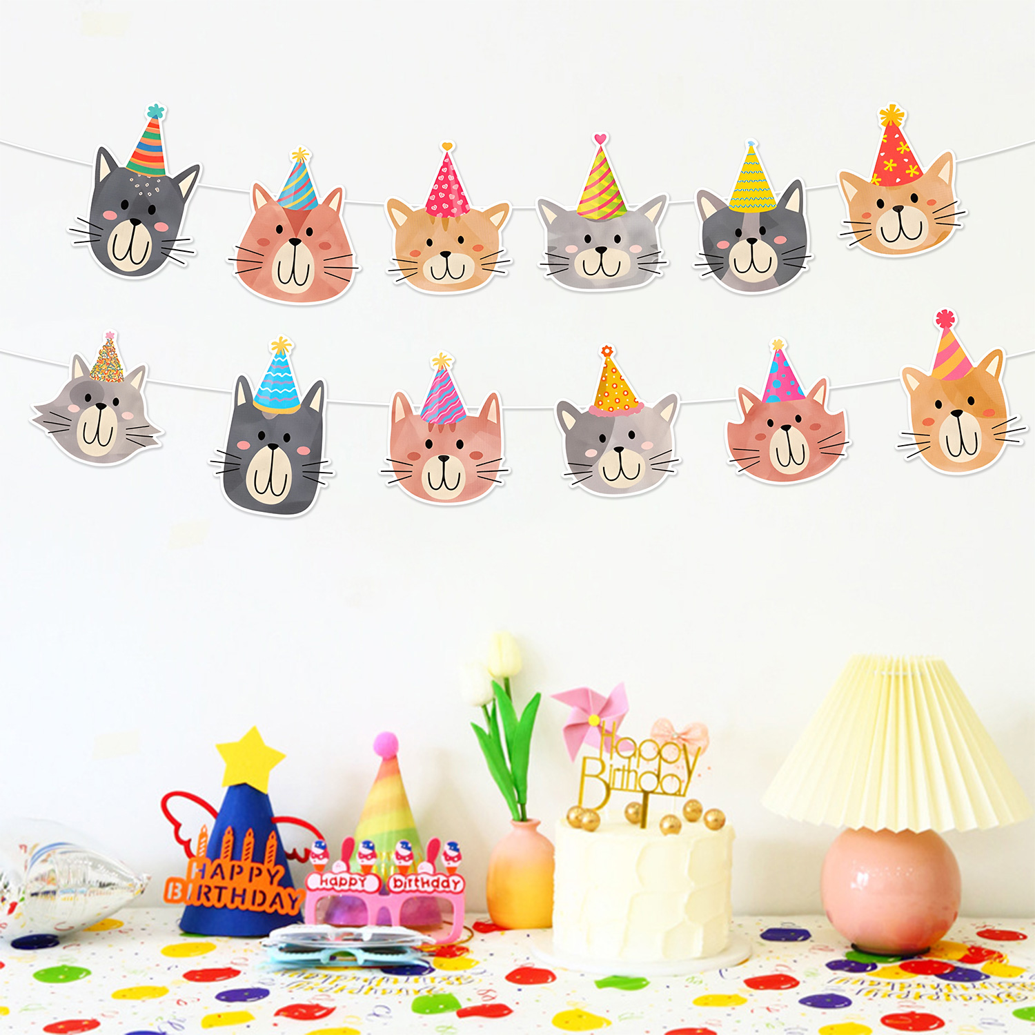 Cute Cartoon Pet Cat Party Fla - Science Of Happiness recension och pris