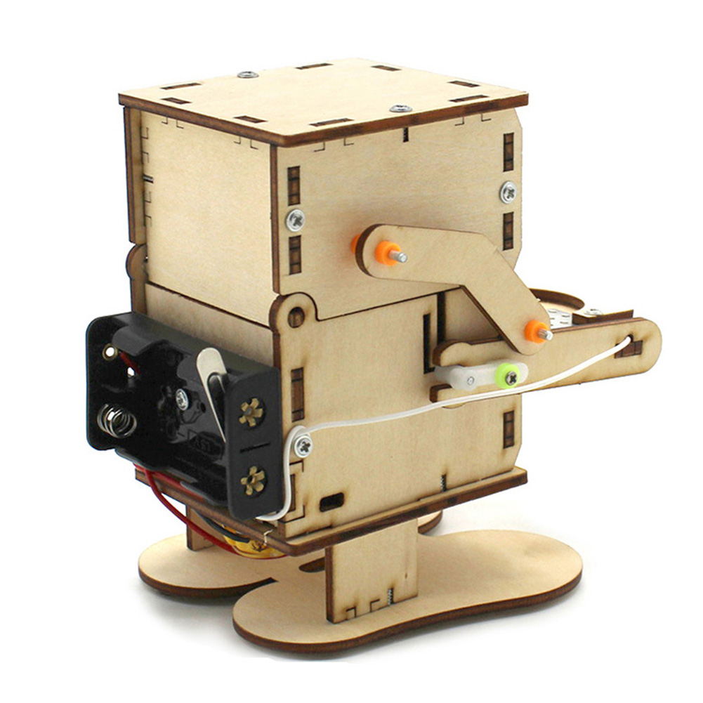 Wooden Assemble DIY Robot Eati - Science Project Robot recension och pris