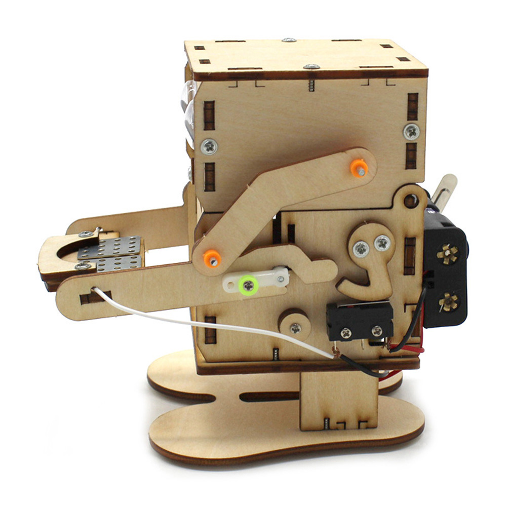 Robot Eating Coin Wood DIY Mod - Science Project Robot recension och pris