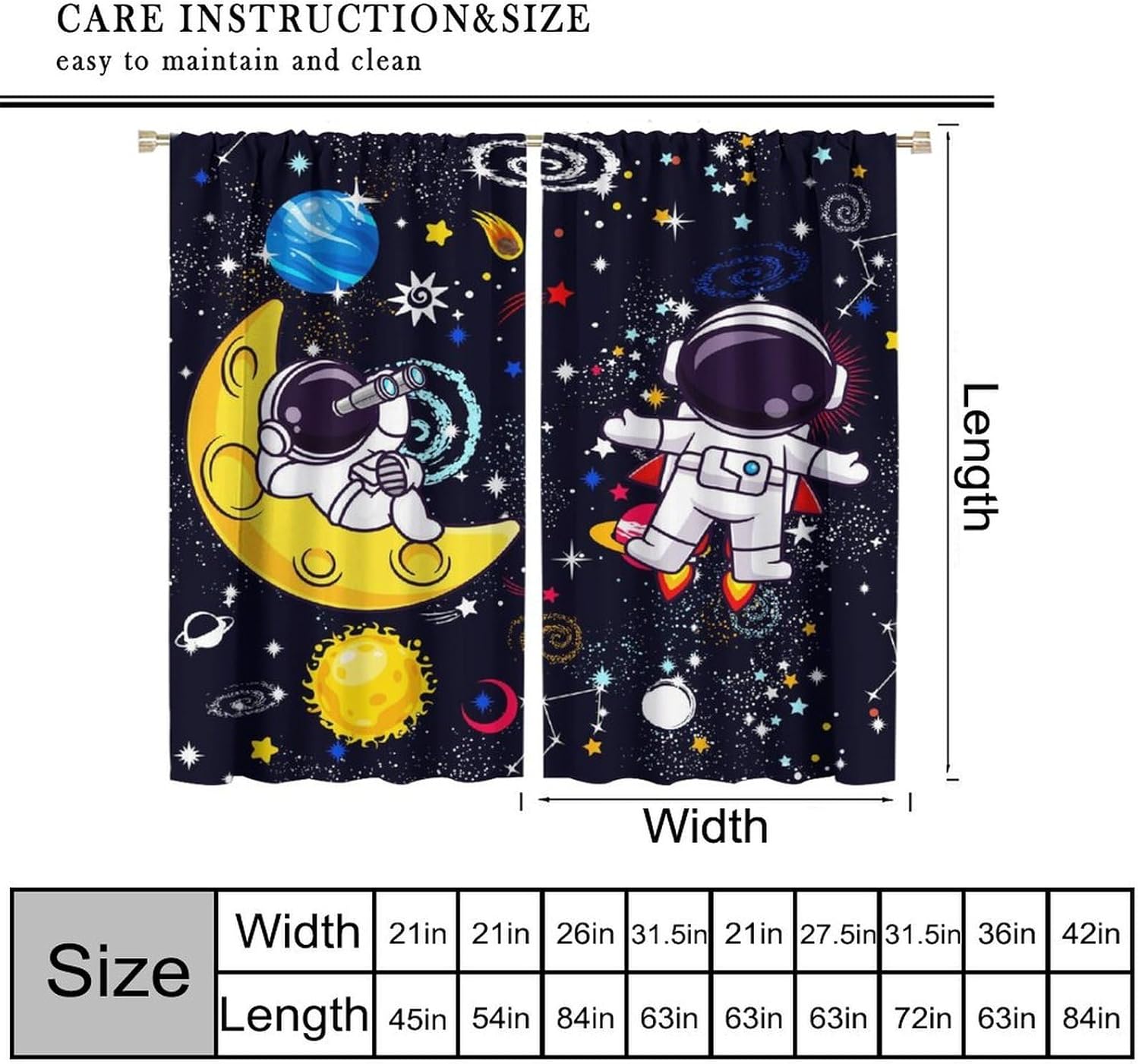 Galaxy Science Curtain Decorat - Science Nursery recension och pris