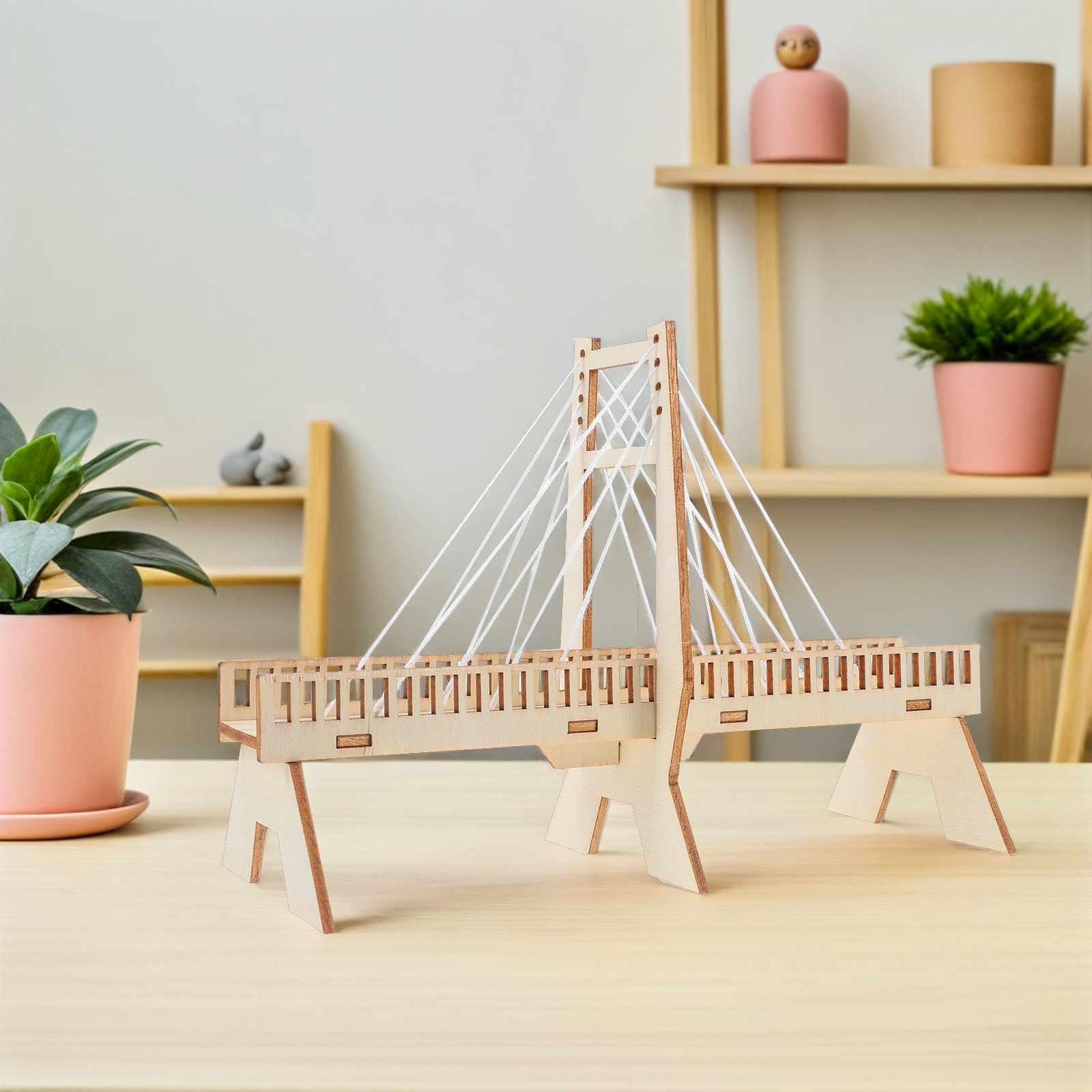 6Sets Handmade Cable-Stayed Br - Science Project Physics recension och pris