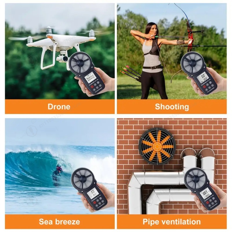 BT-100 Digital Anemometer Hand - Anemometer Wind Speed recension och pris